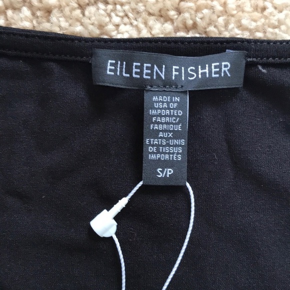 NWT! Eileen Fisher S/P black crew neck float dress - Picture 5 of 8